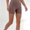 Studio Crossover Shorts - Mauve Brown