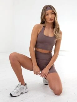 Studio Crossover Shorts - Mauve Brown 10 Studio Crossover Shorts - Mauve Brown -Blakely Clothing Store B601LightBrown 05D