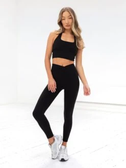 Studio Crossover Leggings - Black -Blakely Clothing Store B602Black 06D