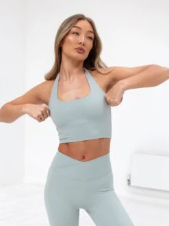 Studio Halter Neck Bra - Mineral Blue -Blakely Clothing Store B614LightBlue 11D