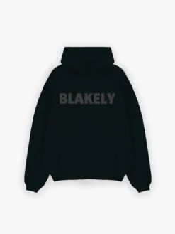 Studio Relaxed Hoodie - Tonal Black -Blakely Clothing Store BLACKBLACKFRONT1