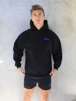 Training Club Relaxed Hoodie - Black & Blue -Blakely Clothing Store Blue 02D 8d587bfa 3724 406e 9263 5854e4e4bafe