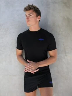 Slim Training T-Shirt - Black & Blue -Blakely Clothing Store Blue 03D 21d16817 6347 4ca6 9eaa f0d37d7ea905