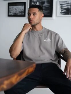 Italia Relaxed T-Shirt - Stone Grey 8 Italia Relaxed T-Shirt - Stone Grey -Blakely Clothing Store Brand2 05D