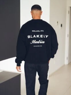 Italia Relaxed Jumper - Black 11 Italia Relaxed Jumper - Black -Blakely Clothing Store Brand2 12D
