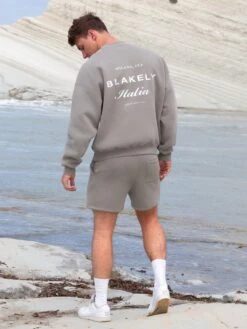 Italia Relaxed Jogger Shorts - Stone Grey -Blakely Clothing Store Brand2 20D