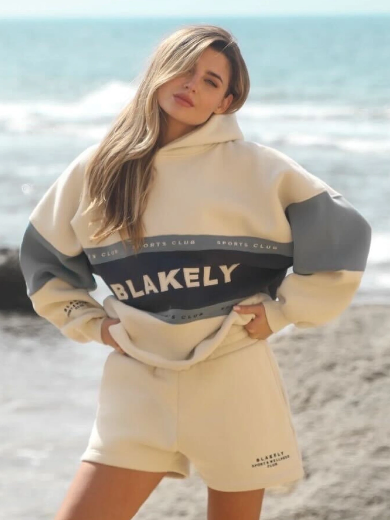 Alpine Oversized Hoodie - Navy/Chalk 2 Alpine Oversized Hoodie - Navy/Chalk - Image 2