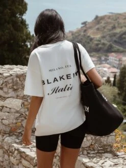 Italia Oversized T-Shirt - Flat White -Blakely Clothing Store Brand 24D