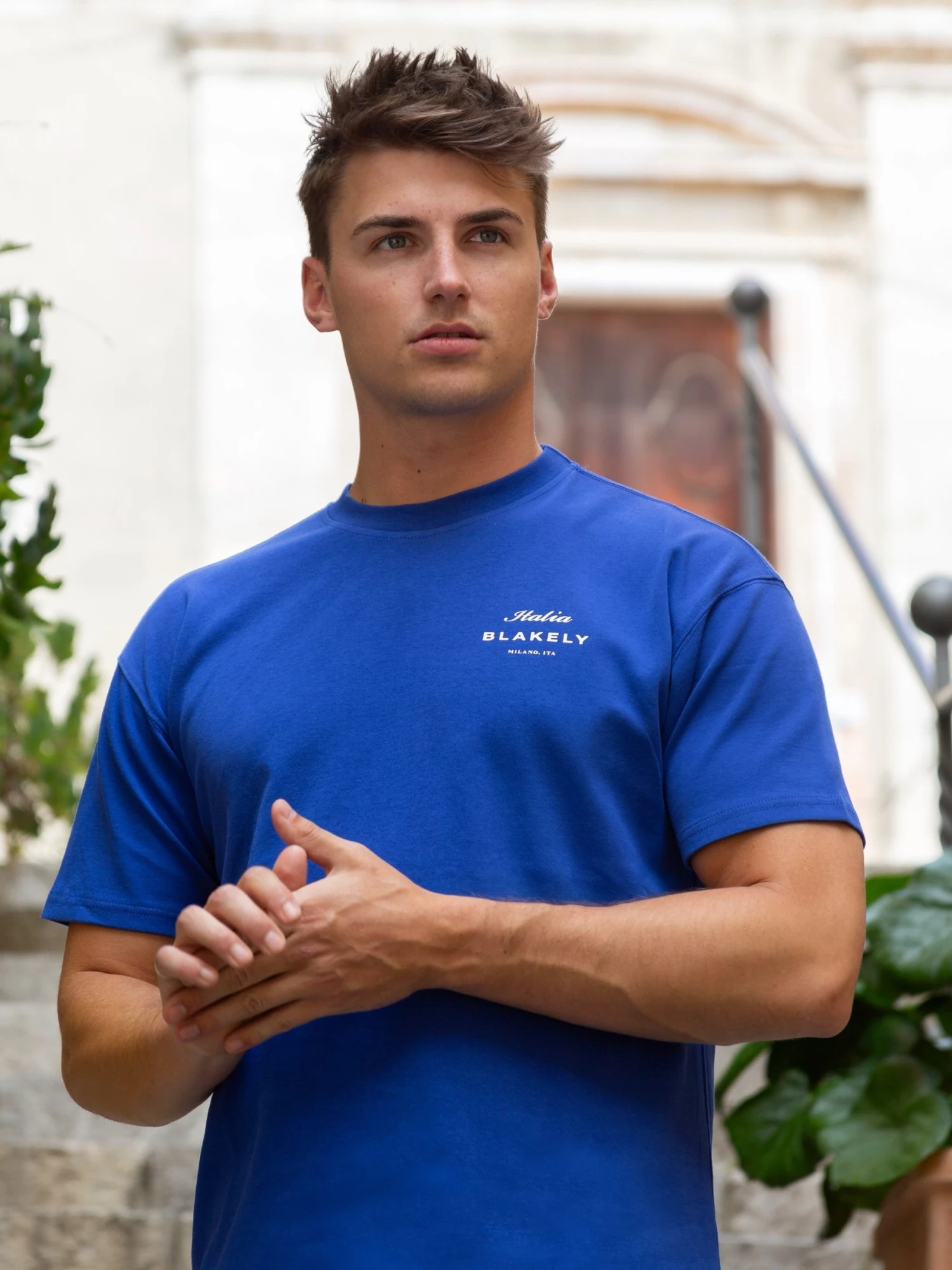 Italia Relaxed T-Shirt - Cobalt Blue 6 Italia Relaxed T-Shirt - Cobalt Blue - Image 6