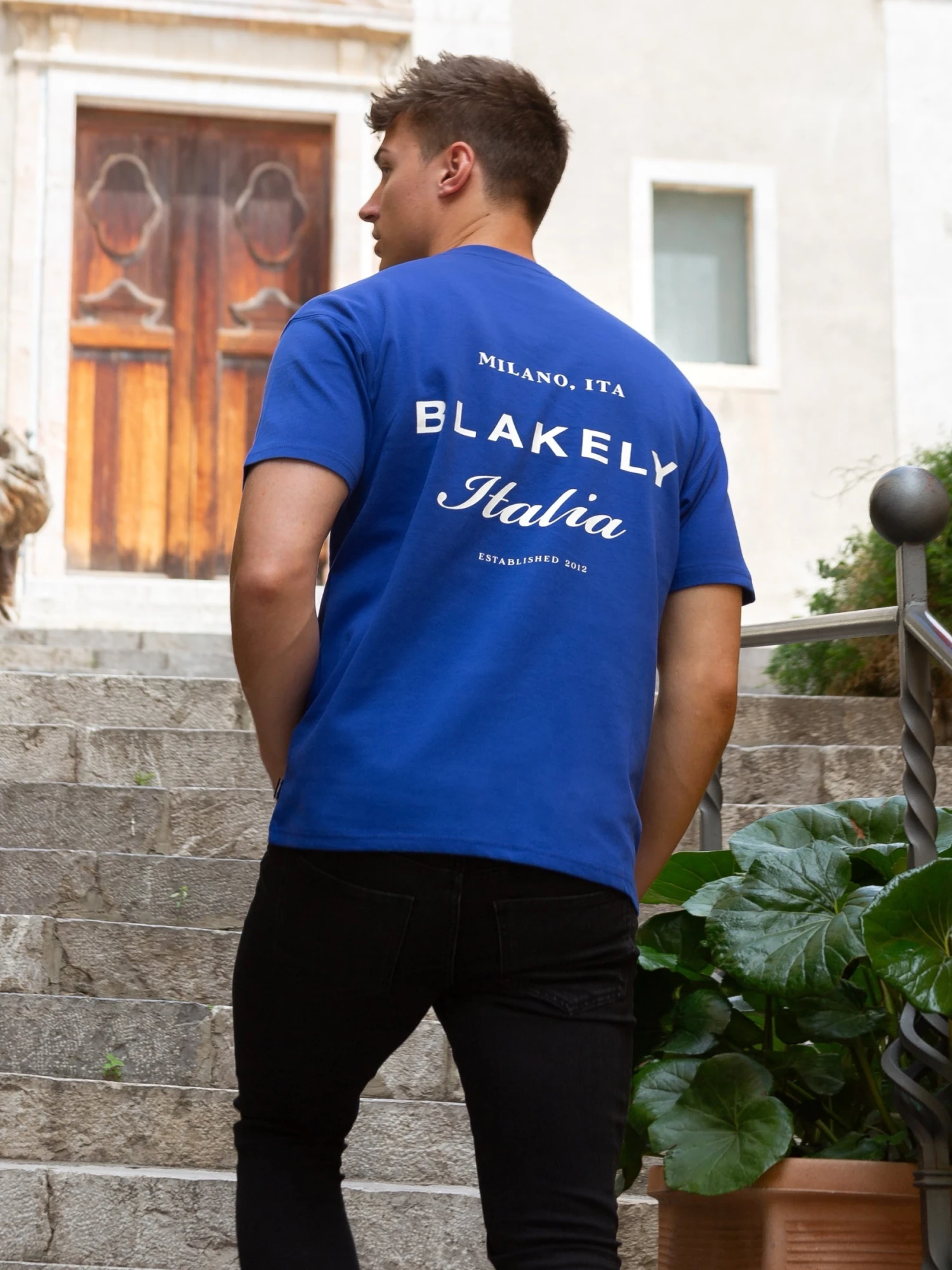 Italia Relaxed T-Shirt - Cobalt Blue 4 Italia Relaxed T-Shirt - Cobalt Blue - Image 4