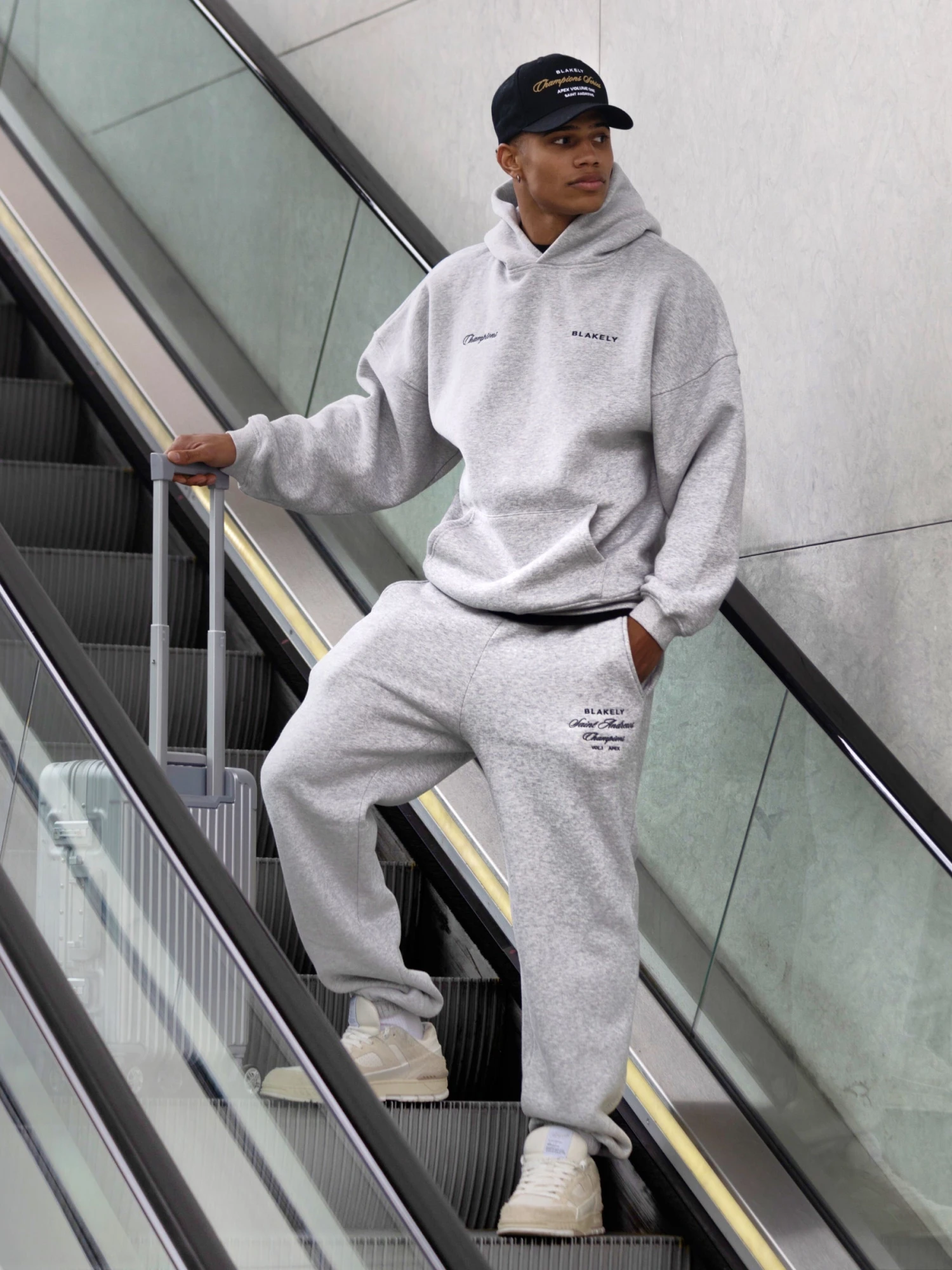 Legacy Relaxed Sweatpants - Marl Grey 4 Legacy Relaxed Sweatpants - Marl Grey - Image 4