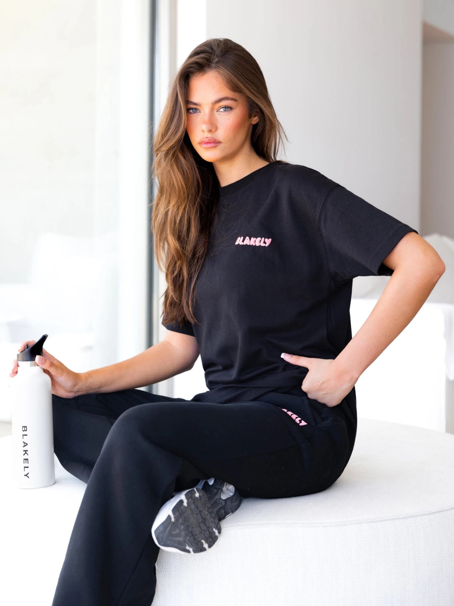 Cloud Print Oversized T-Shirt - Black 4 Cloud Print Oversized T-Shirt - Black - Image 4