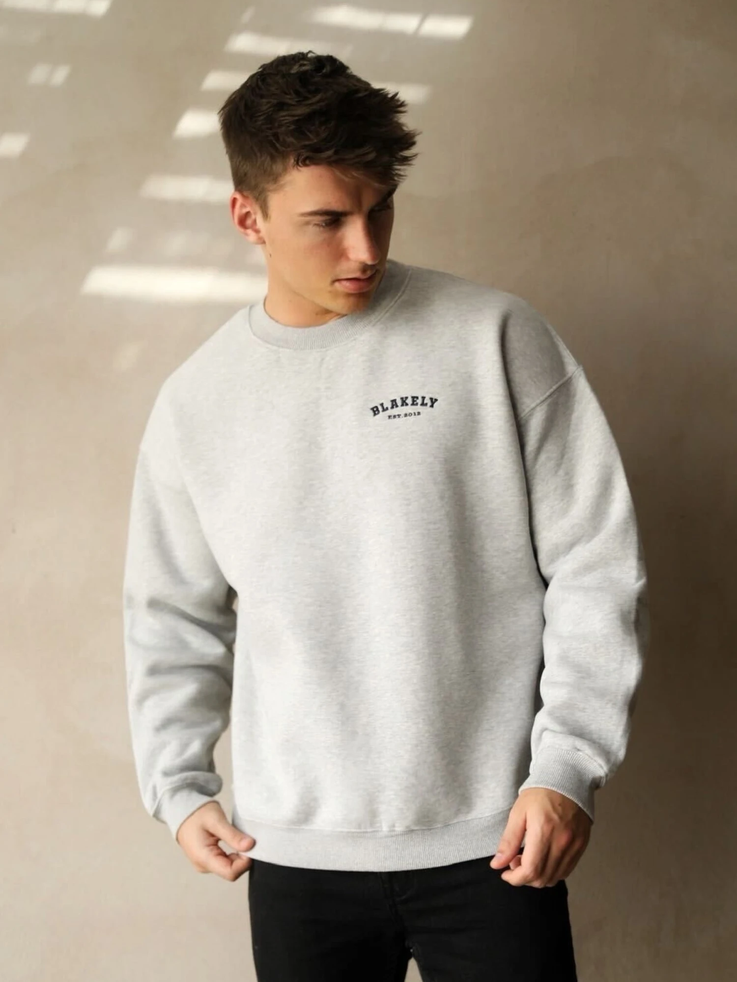Heritage Relaxed Jumper - Marl Grey 2 Heritage Relaxed Jumper - Marl Grey - Image 2