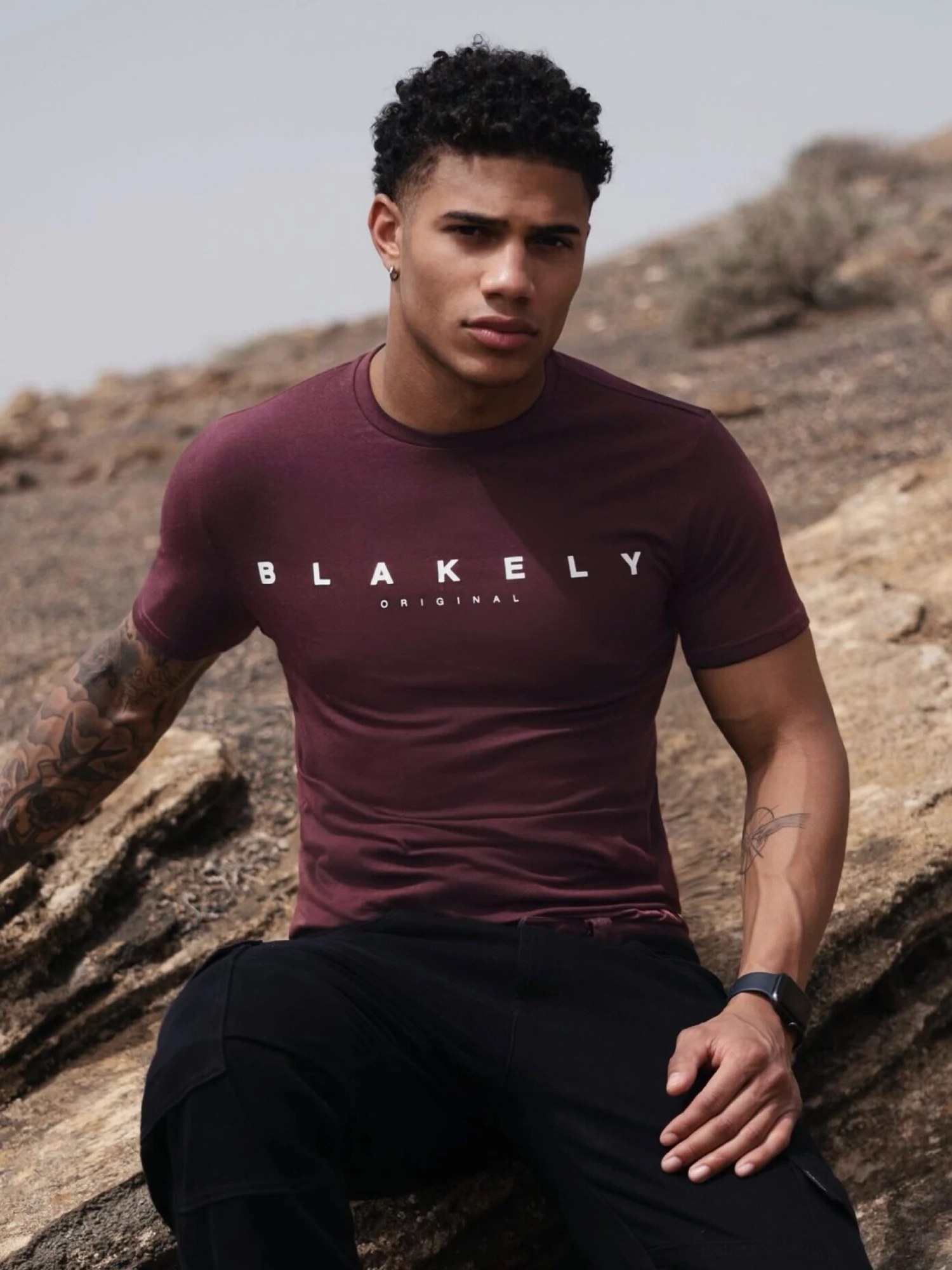 Colton T-Shirt - Burgundy 2 Colton T-Shirt - Burgundy - Image 2