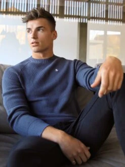 Olton Knit Jumper - Deep Blue