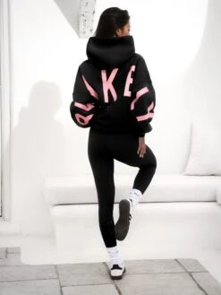 Members Isabel Oversized Hoodie - Black & Pink -Blakely Clothing Store Frame1 7df4d6ca e05e 4a23 af9e b0144fbaecbf