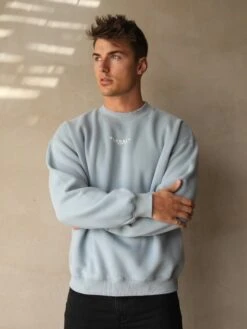 Statement Relaxed Jumper - Ice Blue -Blakely Clothing Store Frame20