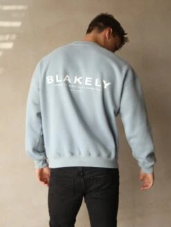 Statement Relaxed Jumper - Ice Blue -Blakely Clothing Store Frame22