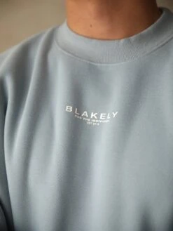 Statement Relaxed Jumper - Ice Blue -Blakely Clothing Store Frame24