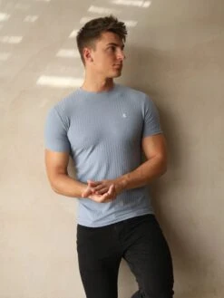 Salford Slim T-Shirt - Light Blue -Blakely Clothing Store Frame34