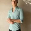 Arlo Soft Stretch Shirt - Green -Blakely Clothing Store Frame57