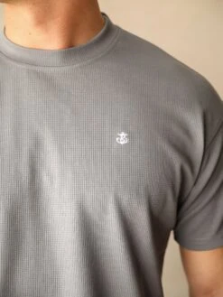 Ceuta Textured Oversized T-Shirt - Grey -Blakely Clothing Store Frame65