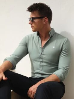 Hunter Shirt - Mint Green -Blakely Clothing Store Frame66