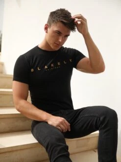 Goldcross T-Shirt - Black -Blakely Clothing Store Goldcross03