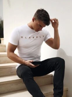 Blakely Goldstone Men's T-Shirt - White -Blakely Clothing Store Goldstone03