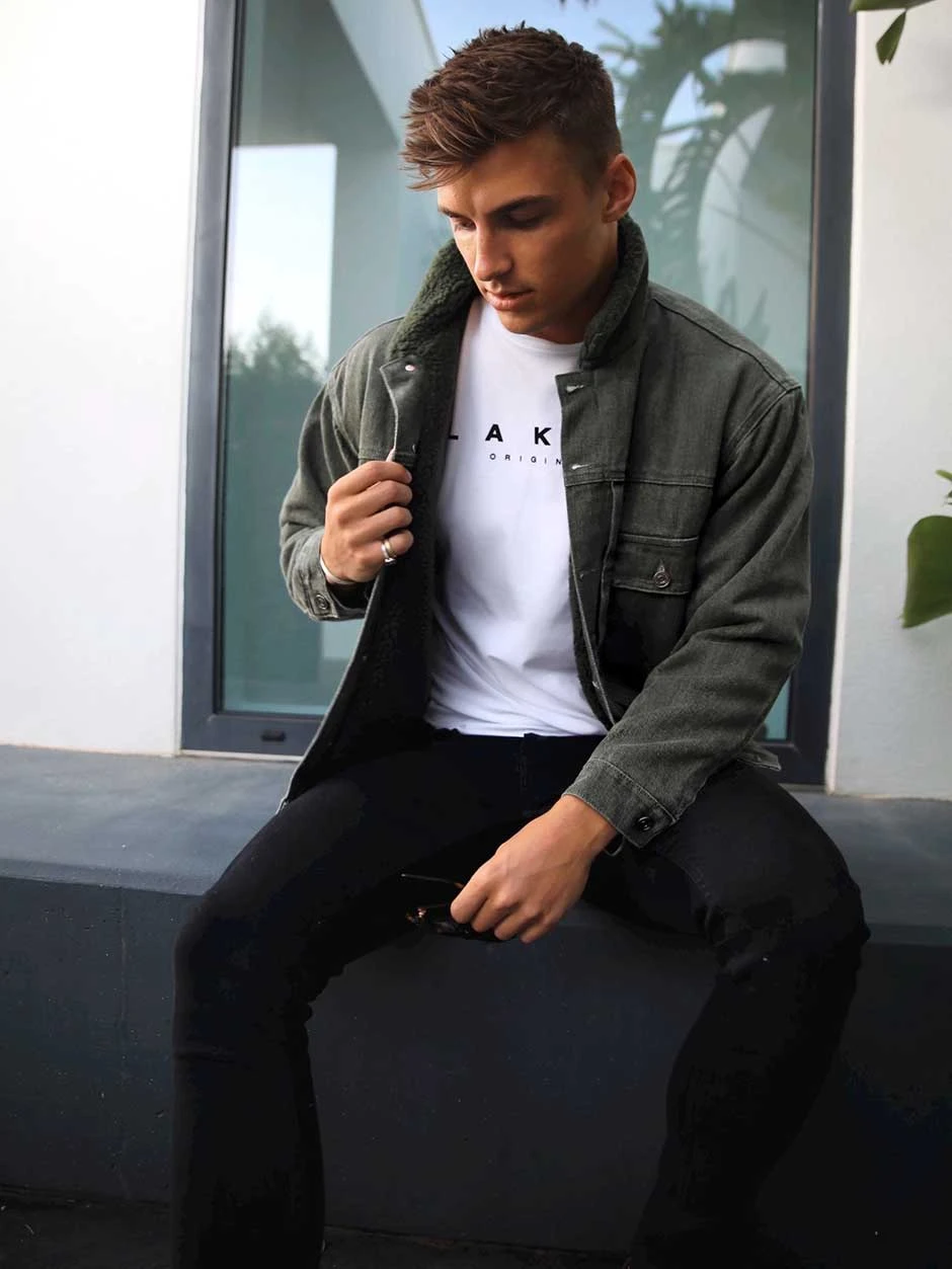 Rapha Denim Jacket - Green 2 Rapha Denim Jacket - Green - Image 2