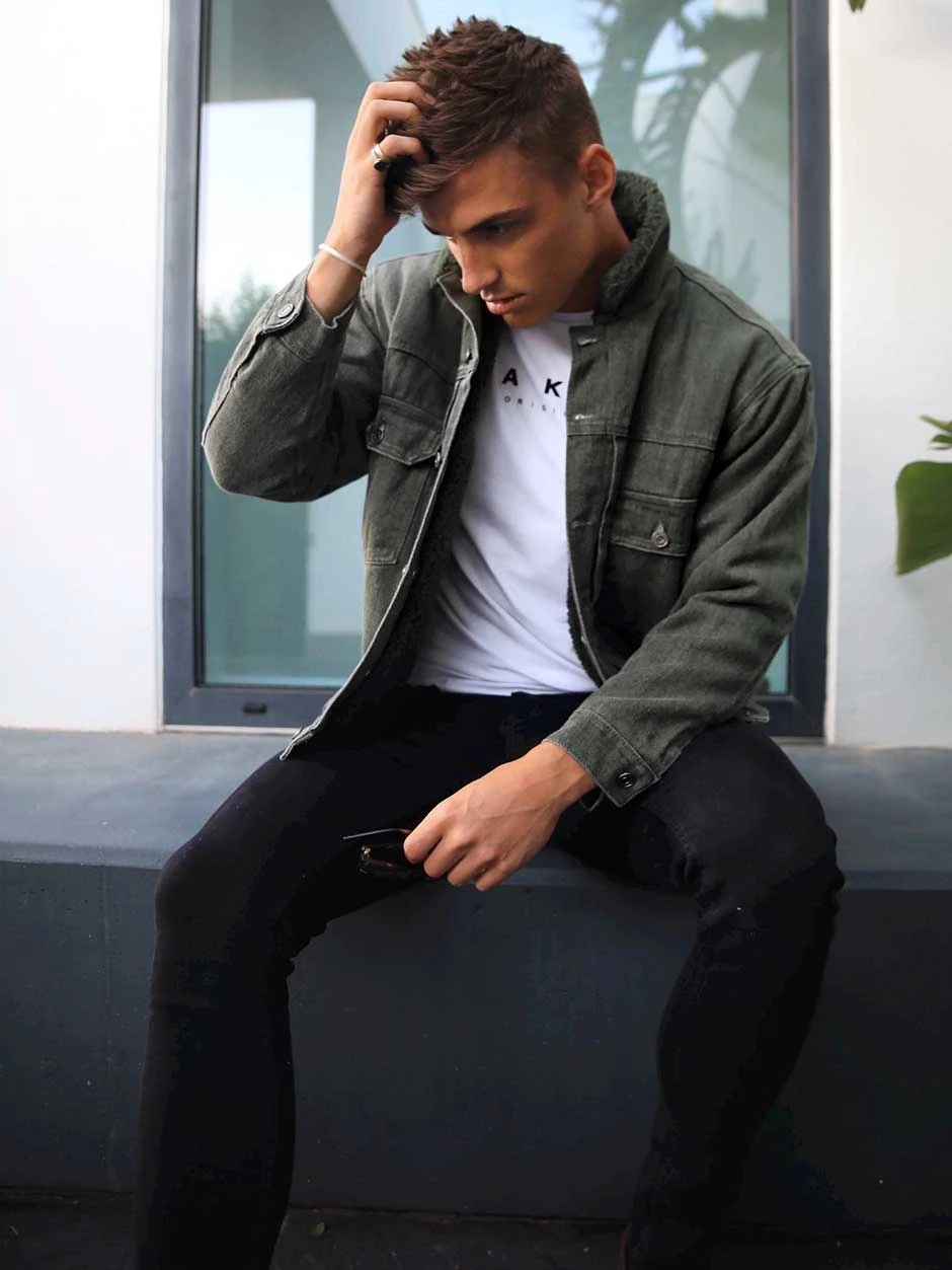 Rapha Denim Jacket - Green 6 Rapha Denim Jacket - Green - Image 6