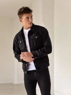 Greenwich Denim Jacket - Black -Blakely Clothing Store GreenwichBlack 03D