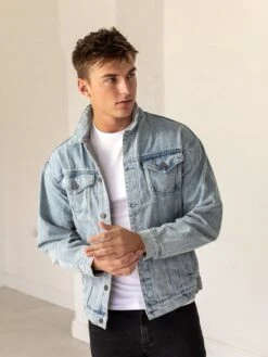 Greenwich Denim Jacket - Blue -Blakely Clothing Store GreenwichBlue 03D