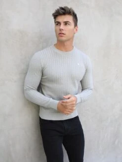 Moreno Relaxed Jumper - Light Stone -Blakely Clothing Store Grey 01D 20b90d48 3621 4d5e 9320 a3fbba0a7125