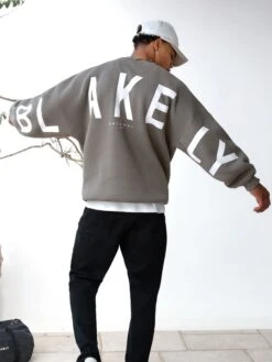 Idris Oversized Jumper - Safari Green -Blakely Clothing Store IDRISJUMPERSAFARID