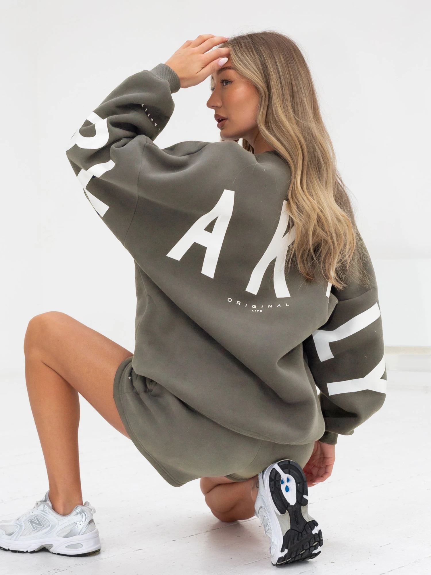 Isabel Oversized Jumper - Safari Green 1 Isabel Oversized Jumper - Safari Green