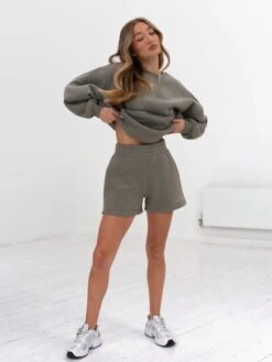 Isabel Jumper & Jogger Shorts Set - Safari Green -Blakely Clothing Store ISABELSAFARIGREEN1846A02 585c78b3 4726 4530 9af1 61e35e118dd5