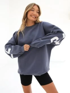 Isabel Oversized Jumper - Blue -Blakely Clothing Store IsabelBlue1
