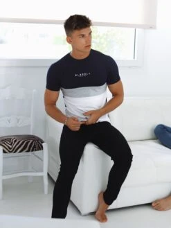 Italica T-Shirt - Navy -Blakely Clothing Store Italicanavygreywhite 3 NewWebSize