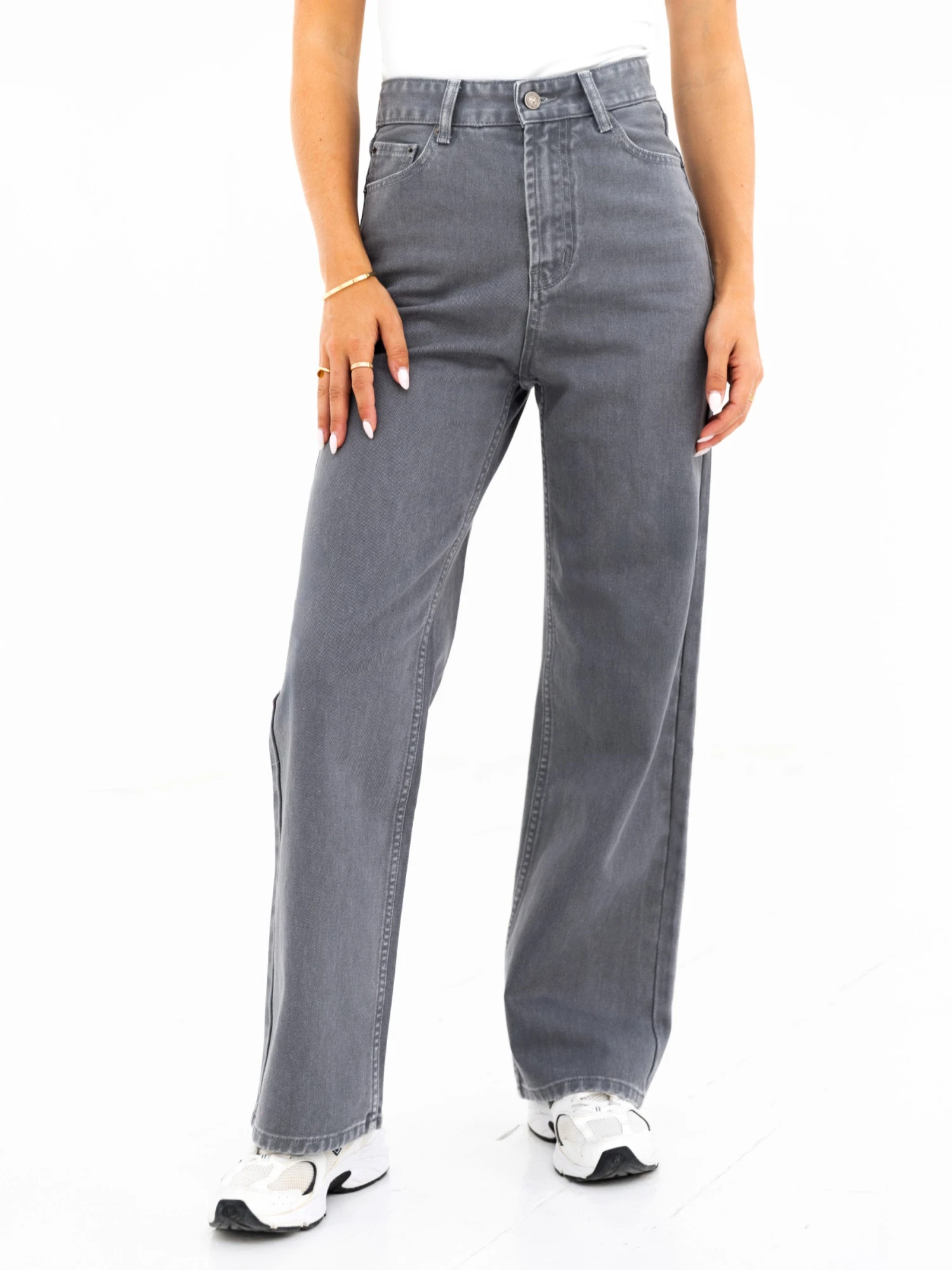 Blakely Wide Leg Jeans - Grey 1 Blakely Wide Leg Jeans - Grey