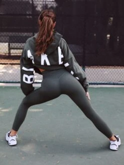 Isabel Oversized Hoodie - Khaki Green -Blakely Clothing Store KhakiGreenIsabelHoodie03