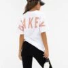 Isabel Oversized T-Shirt - White & Peach Pink -Blakely Clothing Store LEAD196IWWHITE PEACH05D