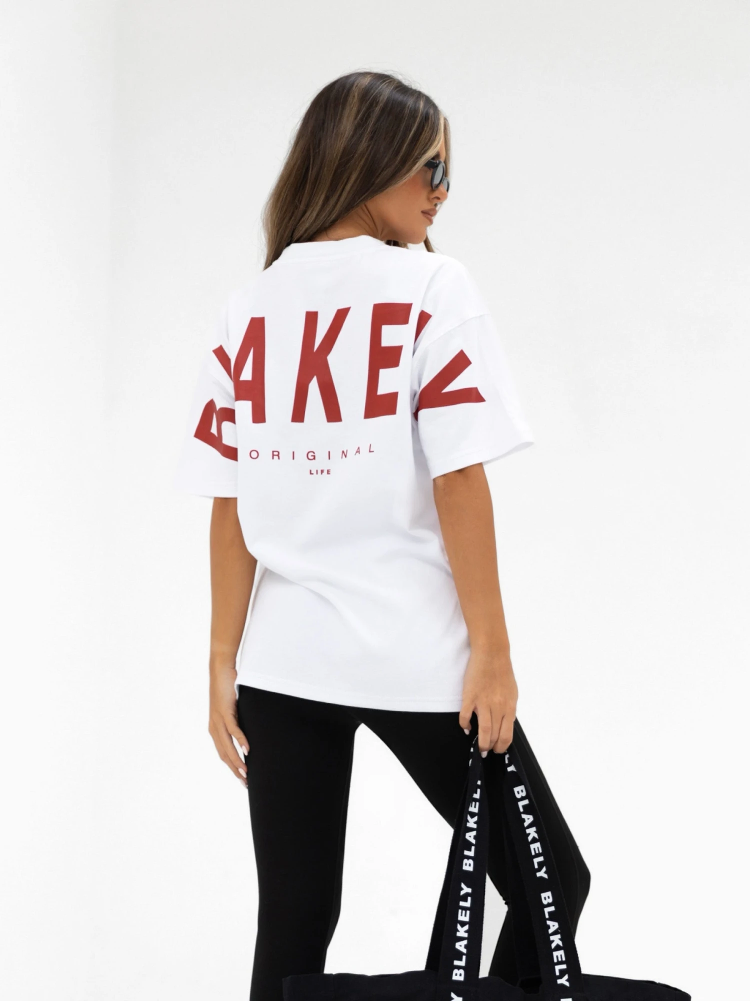 Isabel Oversized T-Shirt - White & Cherry Red 1 Isabel Oversized T-Shirt - White & Cherry Red