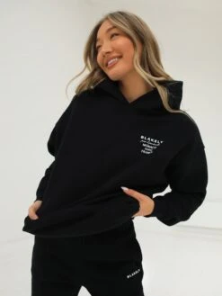 Monaco Women's Relaxed Hoodie - Black -Blakely Clothing Store LEAD213WOBLACKHOODIED1