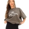 Madison Ultra Oversized T-Shirt - Khaki Brown -Blakely Clothing Store LEAD2671SAFARIGREEN04D