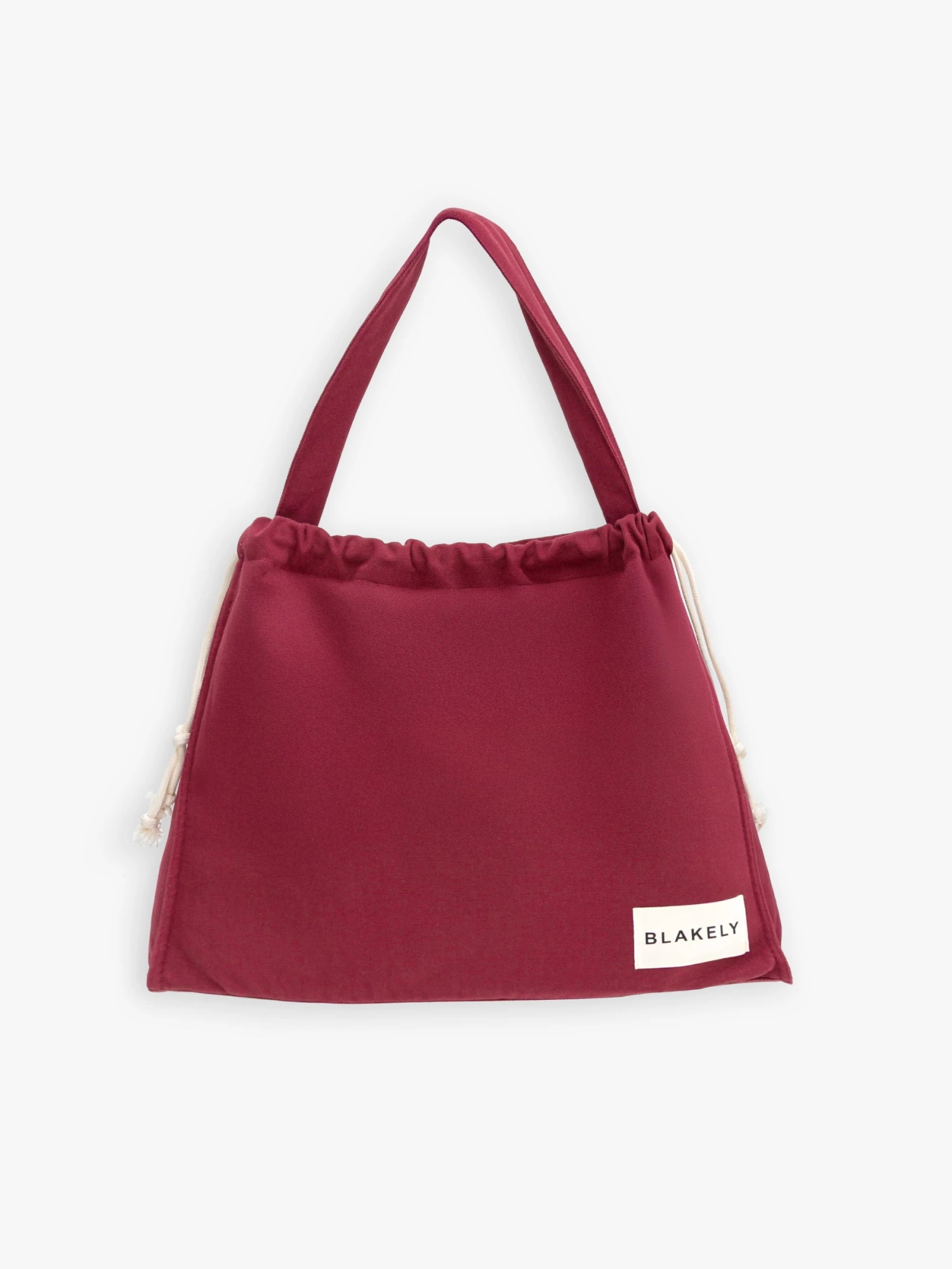 Blakely Label Tote Bag - Burgundy 1 Blakely Label Tote Bag - Burgundy