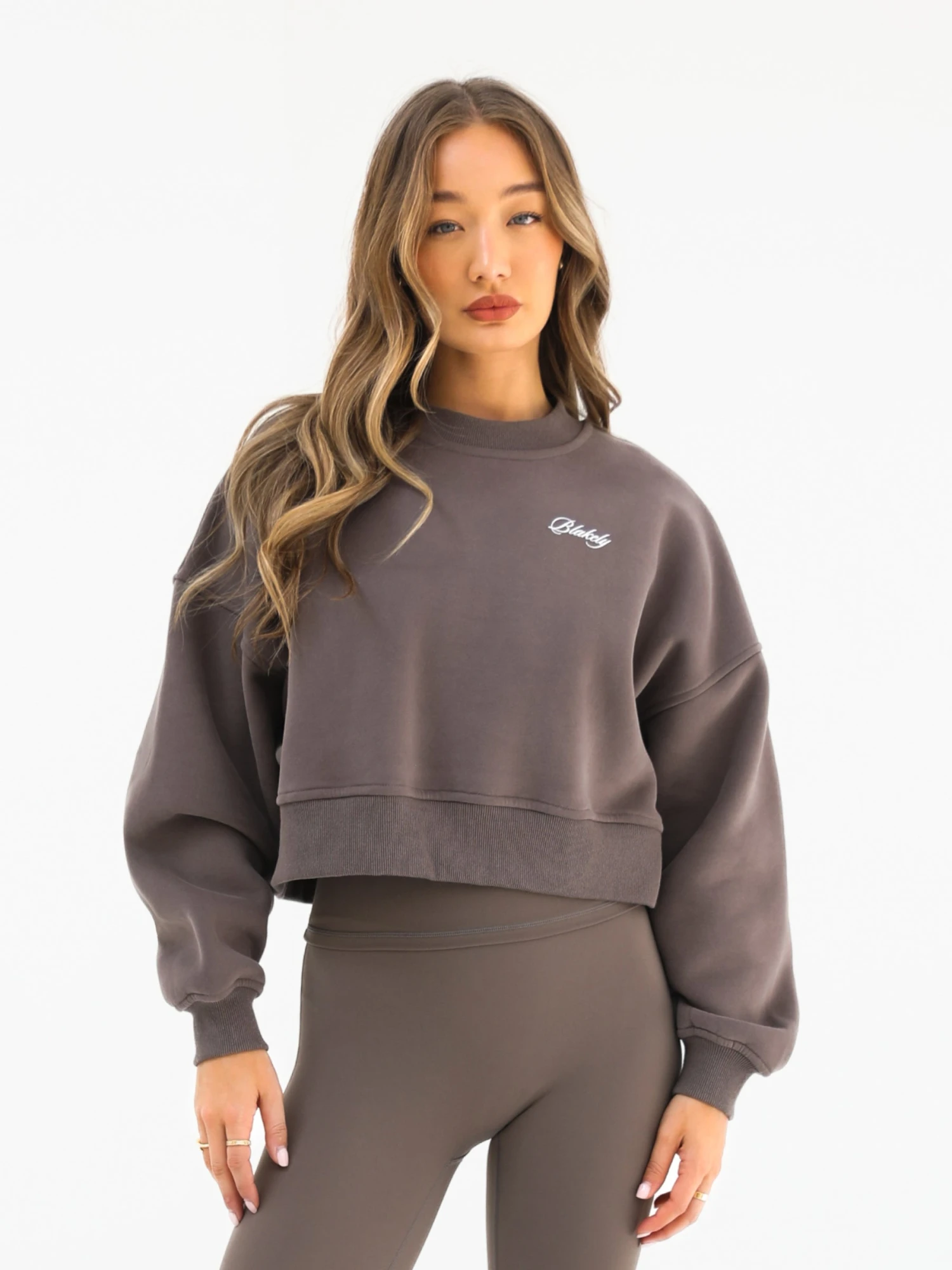 Off Duty Cropped Jumper - Ash Brown 1 Off Duty Cropped Jumper - Ash Brown