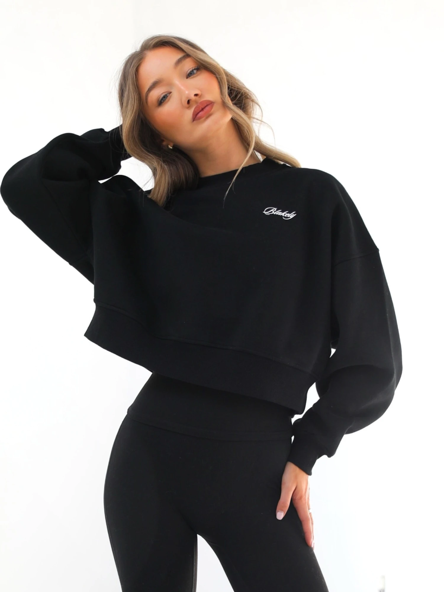 Off Duty Cropped Jumper - Black 1 Off Duty Cropped Jumper - Black
