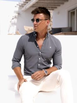 Otto Long Sleeve Shirt - Charcoal -Blakely Clothing Store MENSSHIRTSBRANDD 9