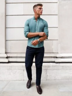 Newburgh Slim Fit Shirt - Forest Green -Blakely Clothing Store NEWBURGHLONDOND